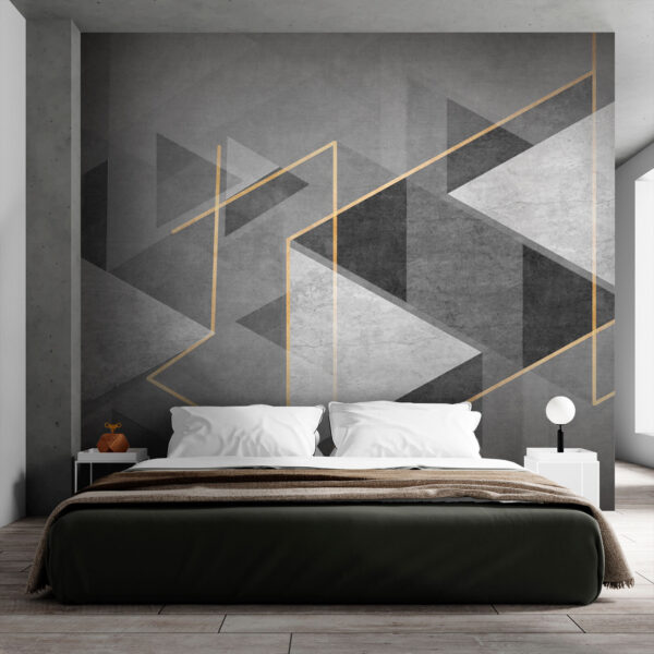 Szürke és fehér geometrikus design Szürke és fehér geometrikus design