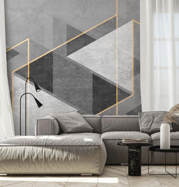 Szürke és fehér geometrikus design Szürke és fehér geometrikus design