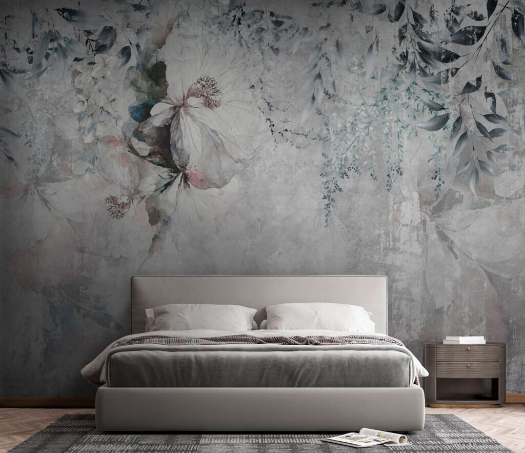 Painting of flowers and leaves Painting of flowers and leaves