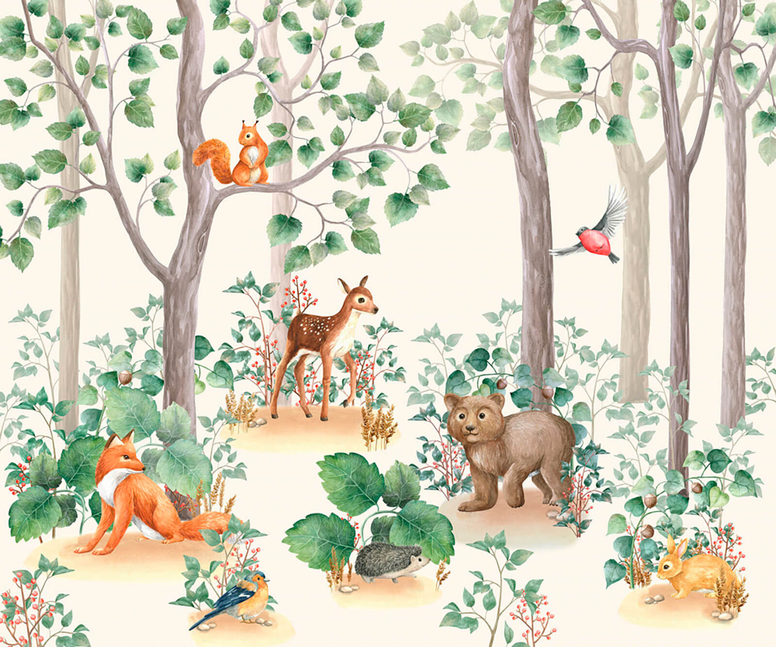 u79629p - Háttérkép állatokkal az erdőben - tegory