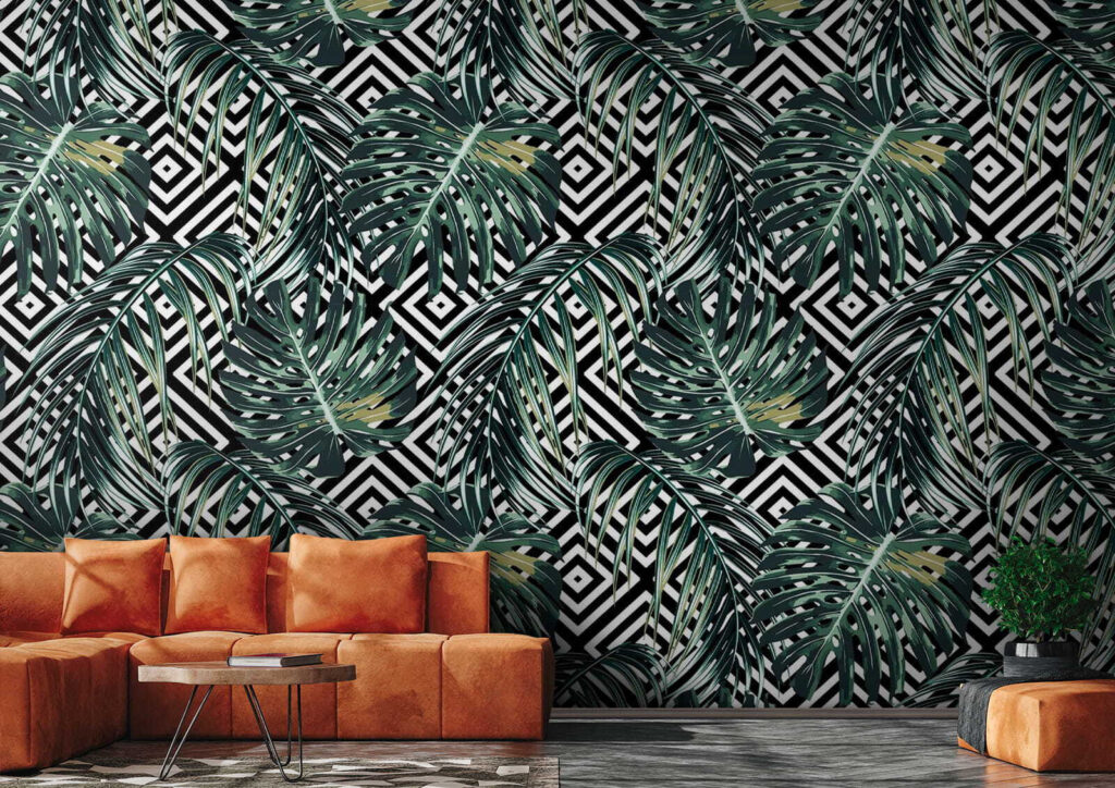 Levelek mintája fekete-fehér háttéren u79688pig2 1024x724 - Levelek mintája fekete-fehér háttéren - tegory