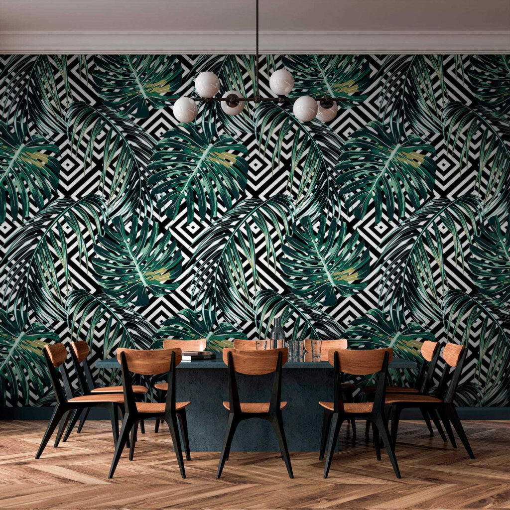 Levelek mintája fekete-fehér háttéren u79688piq1 1024x1024 - Levelek mintája fekete-fehér háttéren - tegory