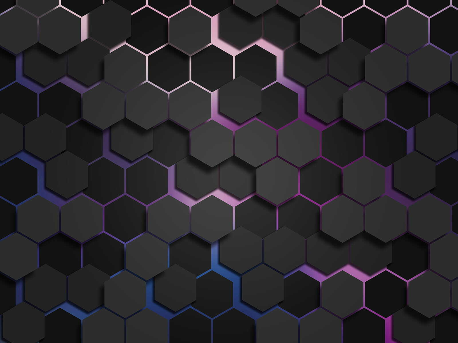 Group of black hexagons
