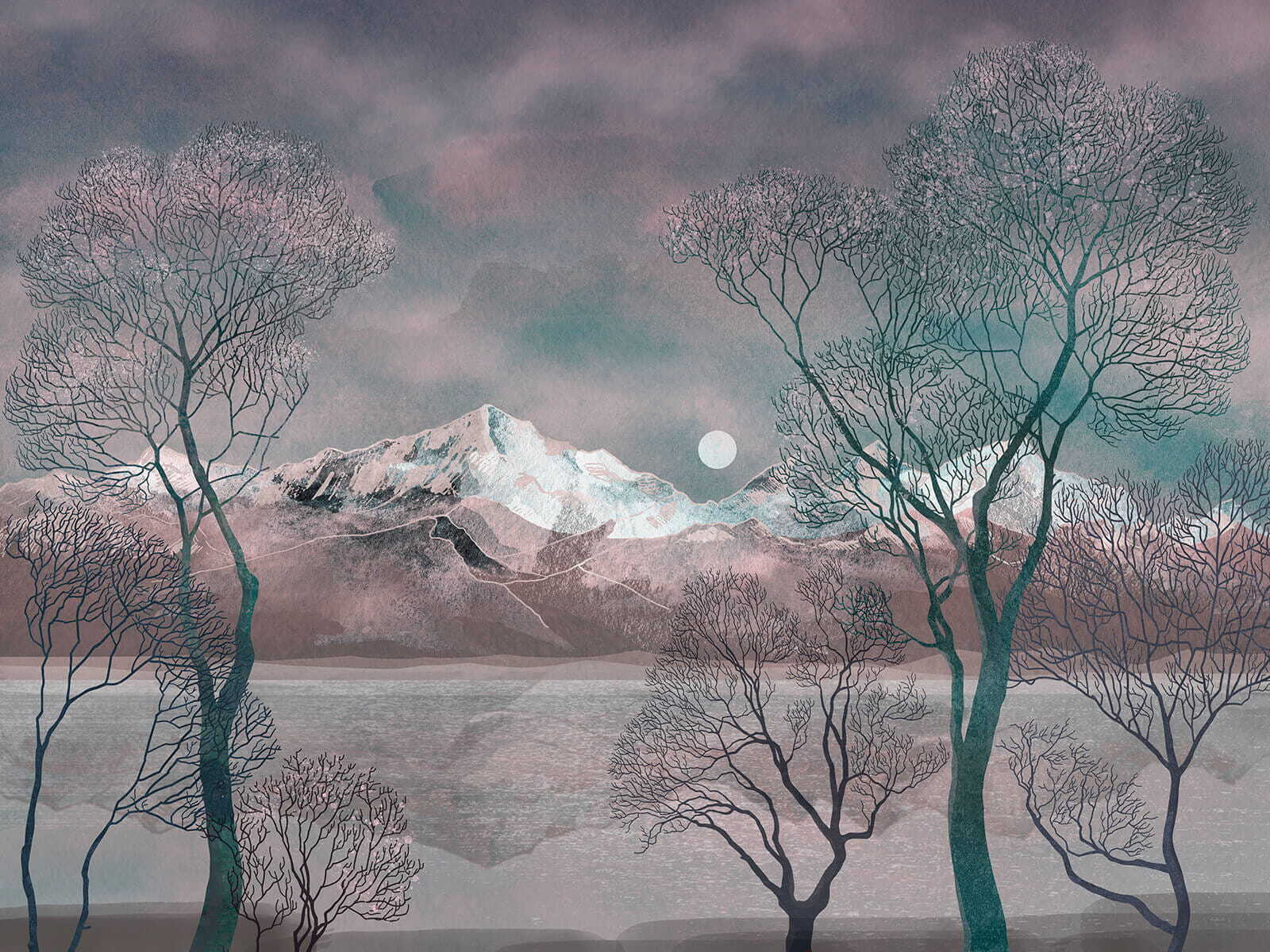 Tájkép fákkal és hegyekkel u80027p - Tájkép fákkal és hegyekkel - tegory