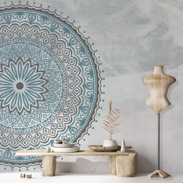 Egy kék és szürke mandala Egy kék és szürke mandala