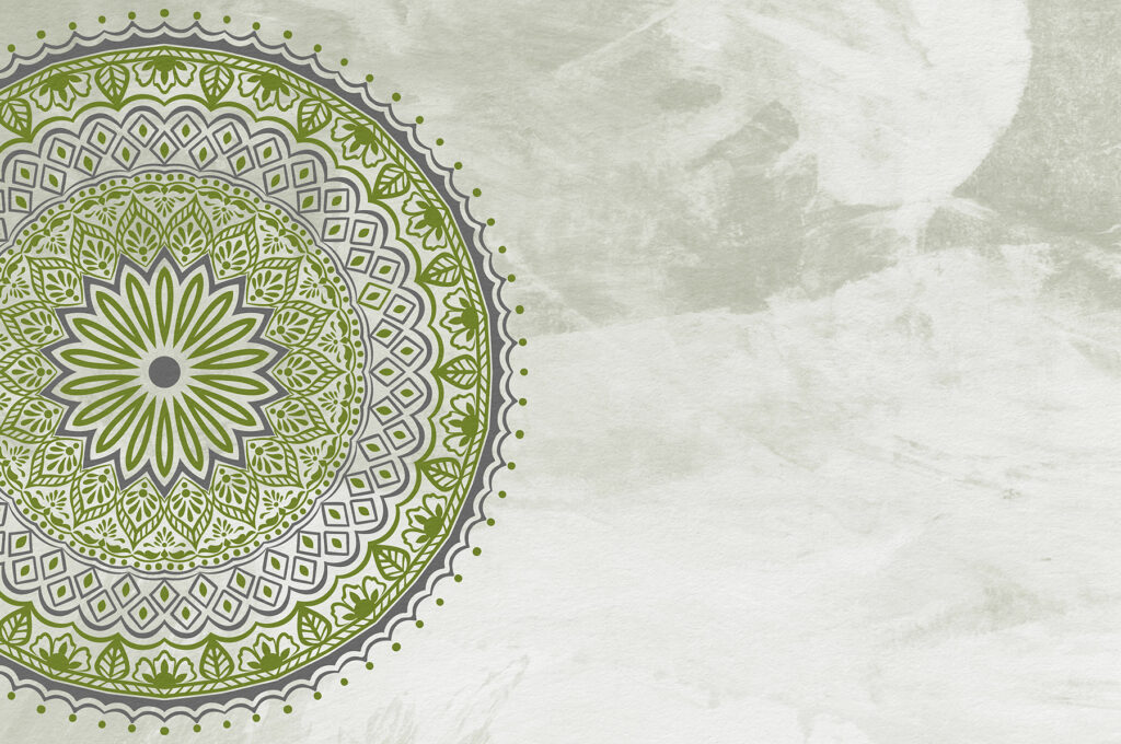 A circular pattern on a white surface