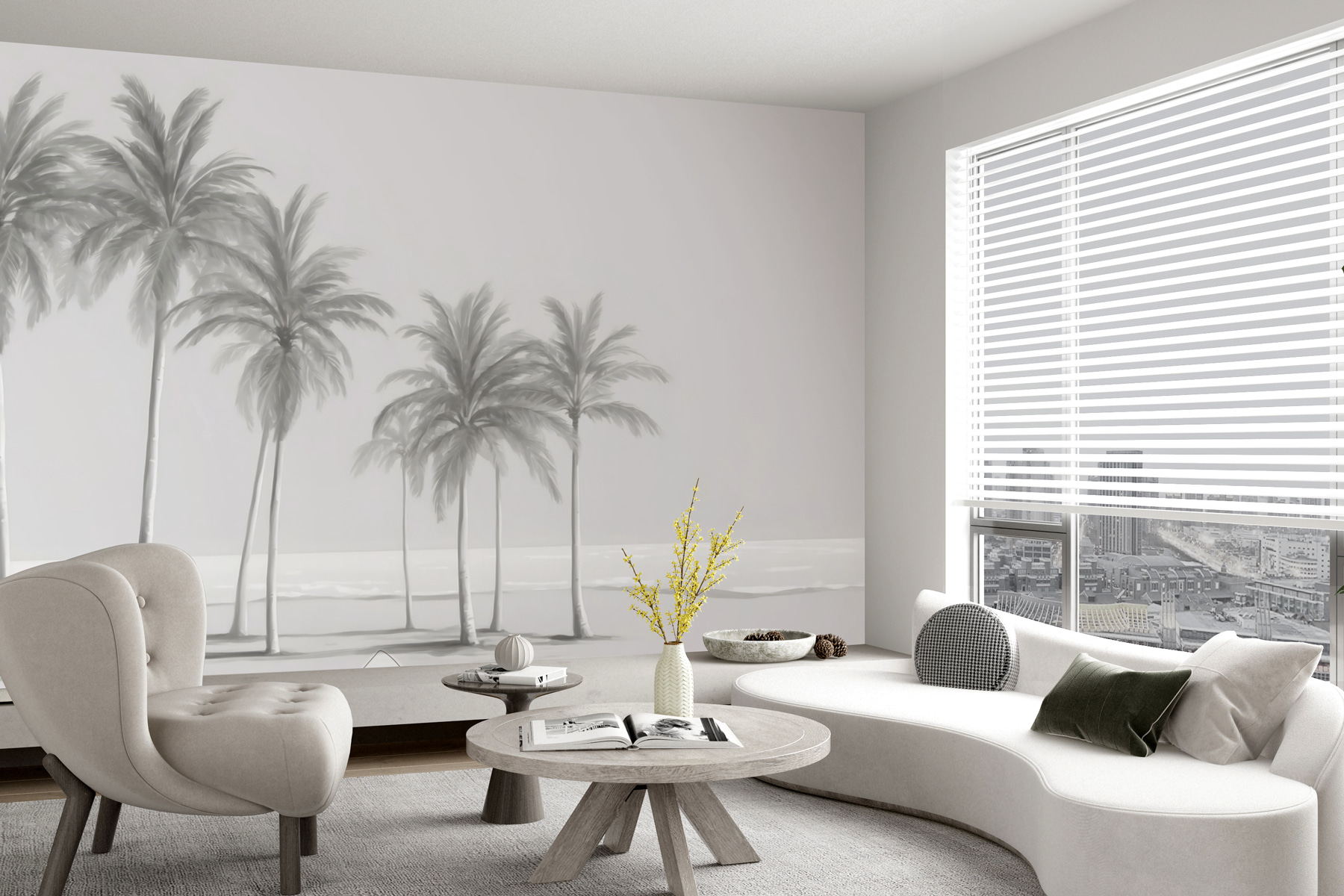 A group of palm trees on a beach A group of palm trees on a beach