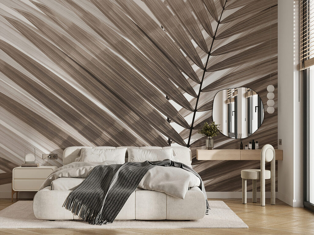 Elegant palm leaves in soft tones Elegant palm leaves in soft tones