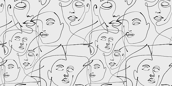 A pattern of black lines on a white background A pattern of black lines on a white background