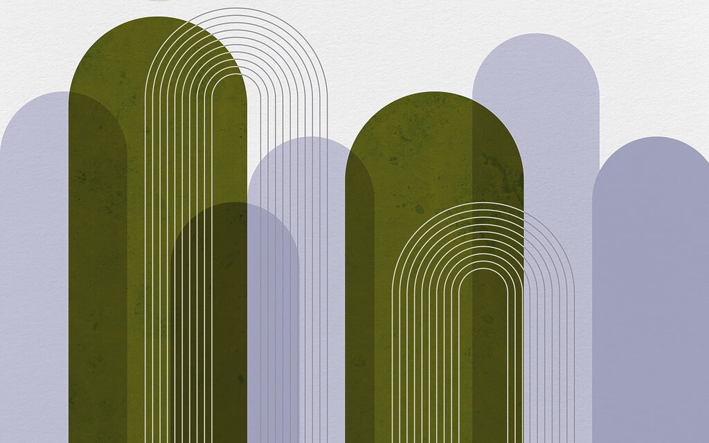 A green and purple art