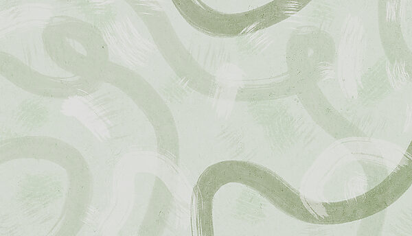 A white surface with green paint strokes