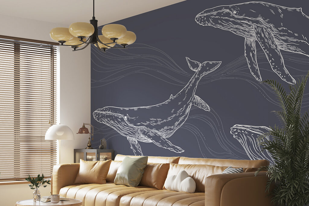 A group of whales swimming