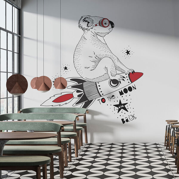 A koala on a rocket A koala on a rocket