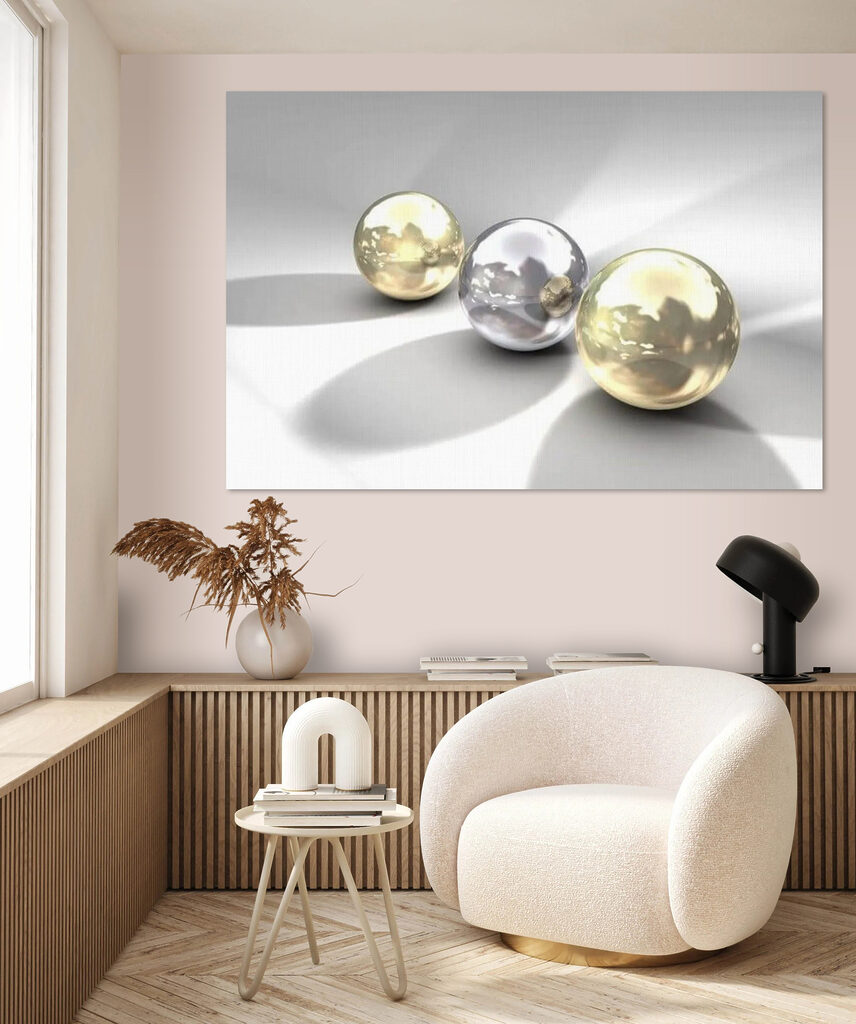 A group of shiny balls