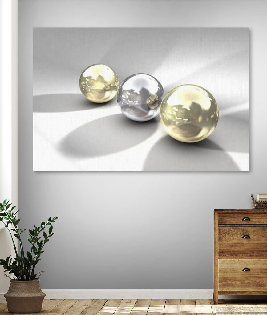 A group of shiny balls