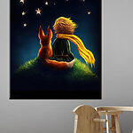 Vászonképek Egy róka és egy kis herceg nézi a csillagokat