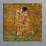 Fehér felhő az égen Vászonképek Egy férfi és egy nő csókolózását ábrázoló festmény