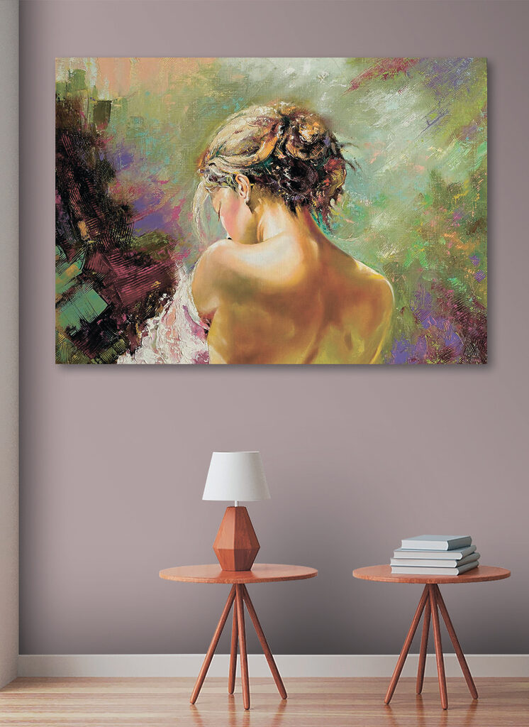 A painting of a woman