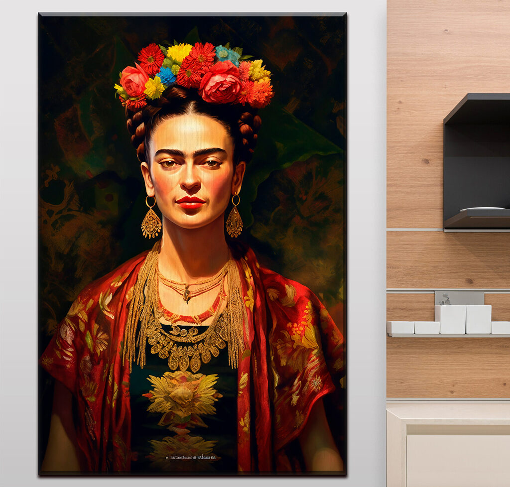 A woman with flowers in her hair