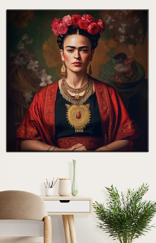 A woman with flowers in her hair