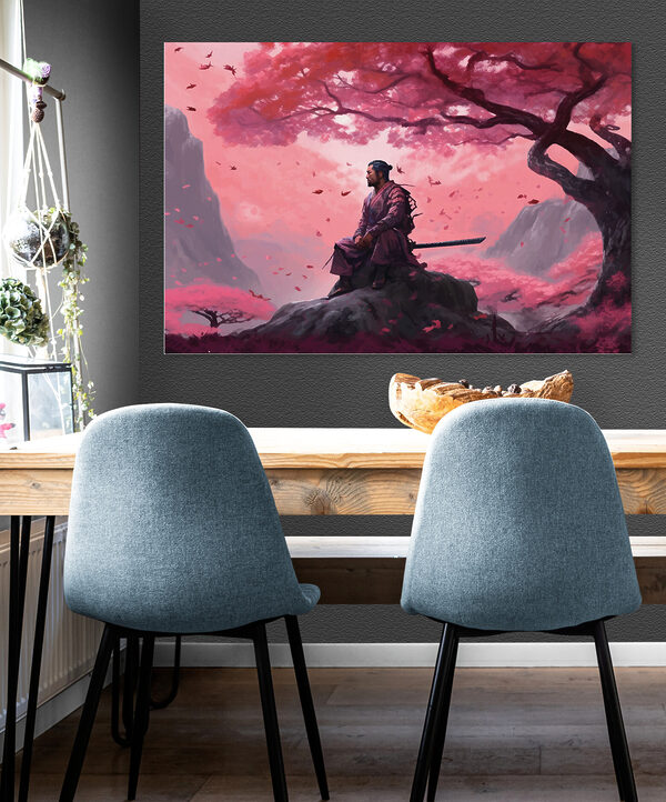 Vászonképek Vászonképek Egy férfi egy sziklán ül egy karddal (Cikkszám: s33526)