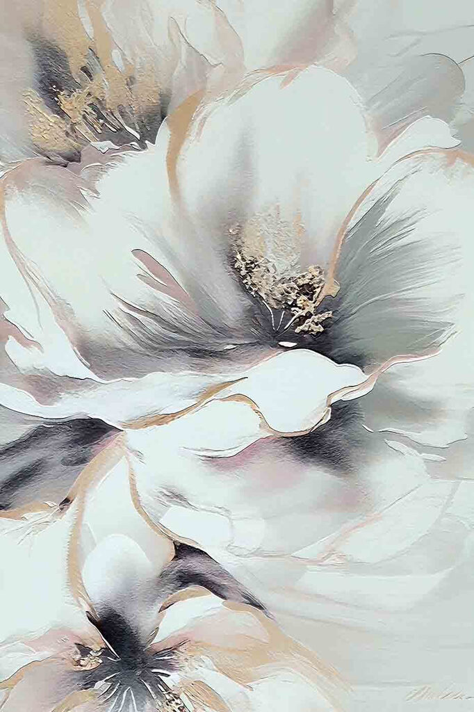 A painting of a flower