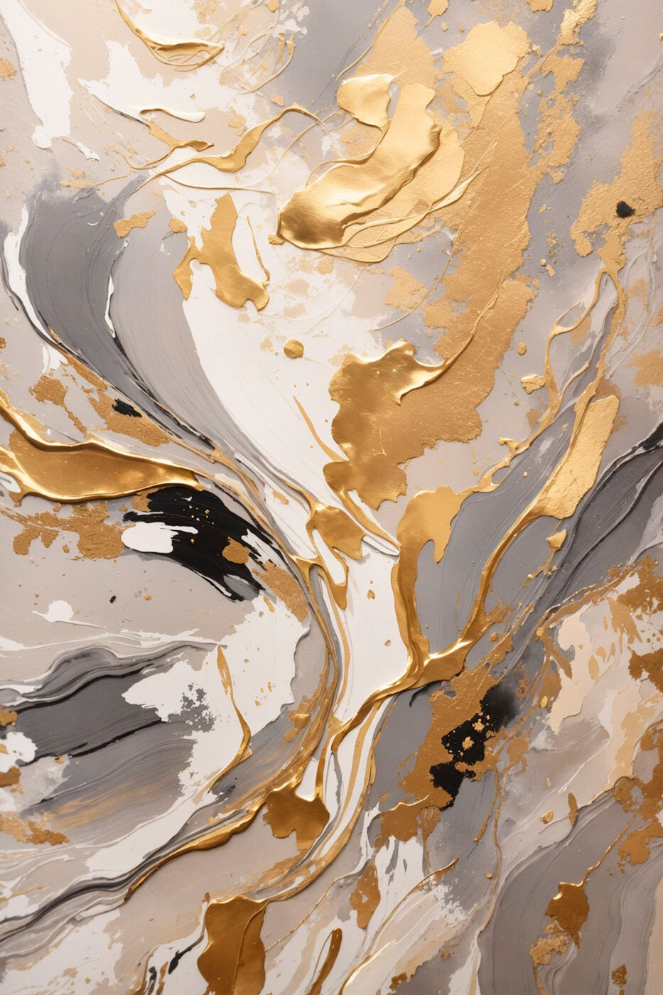 A close up of a painting