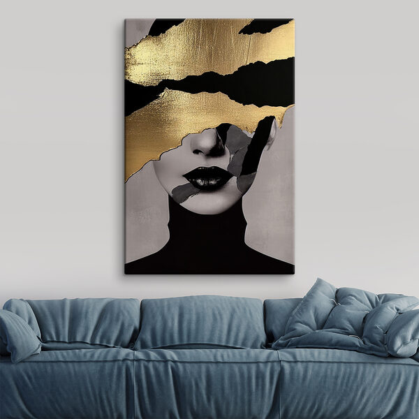 Shattered Elegance in Monochrome and Metallic