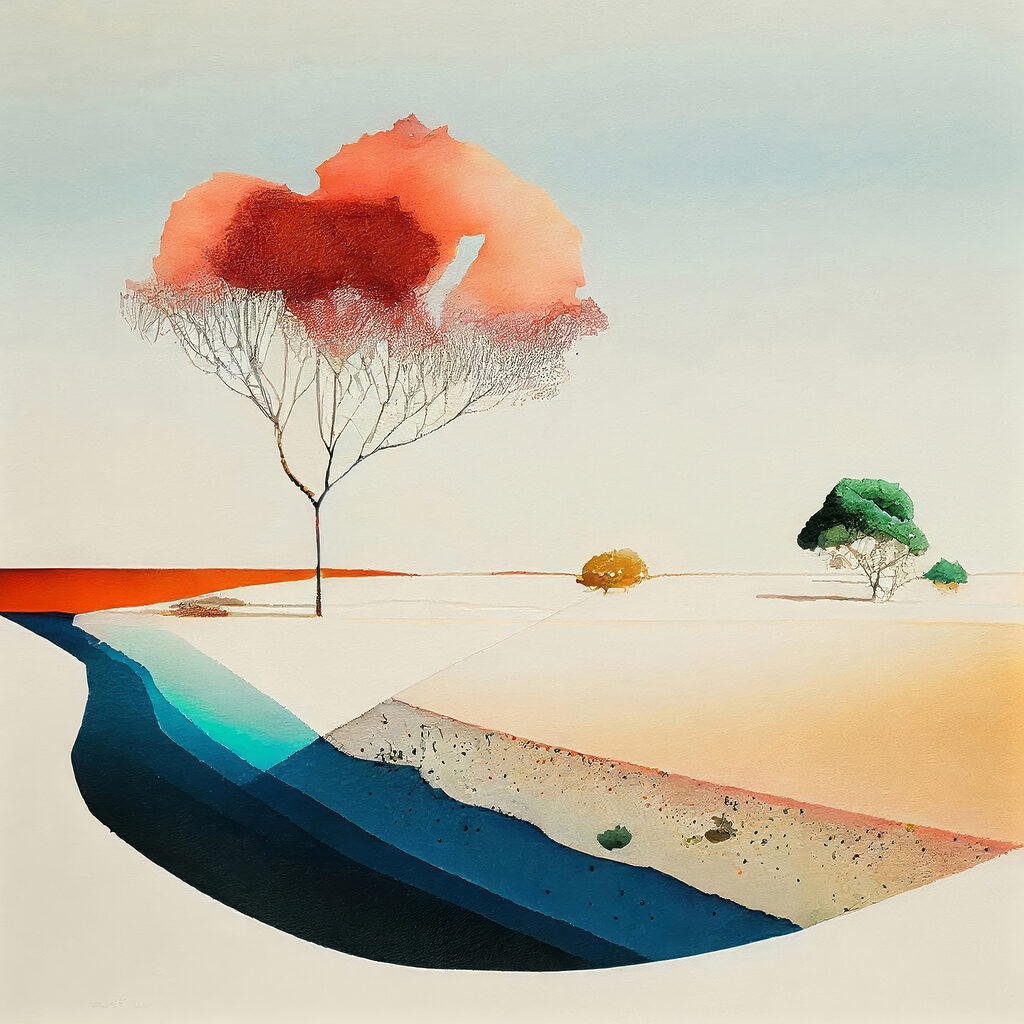 A watercolor painting of a tree A watercolor painting of a tree