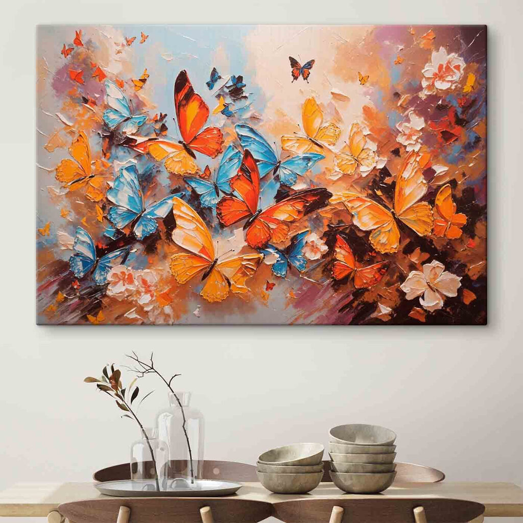 A painting of butterflies A painting of butterflies