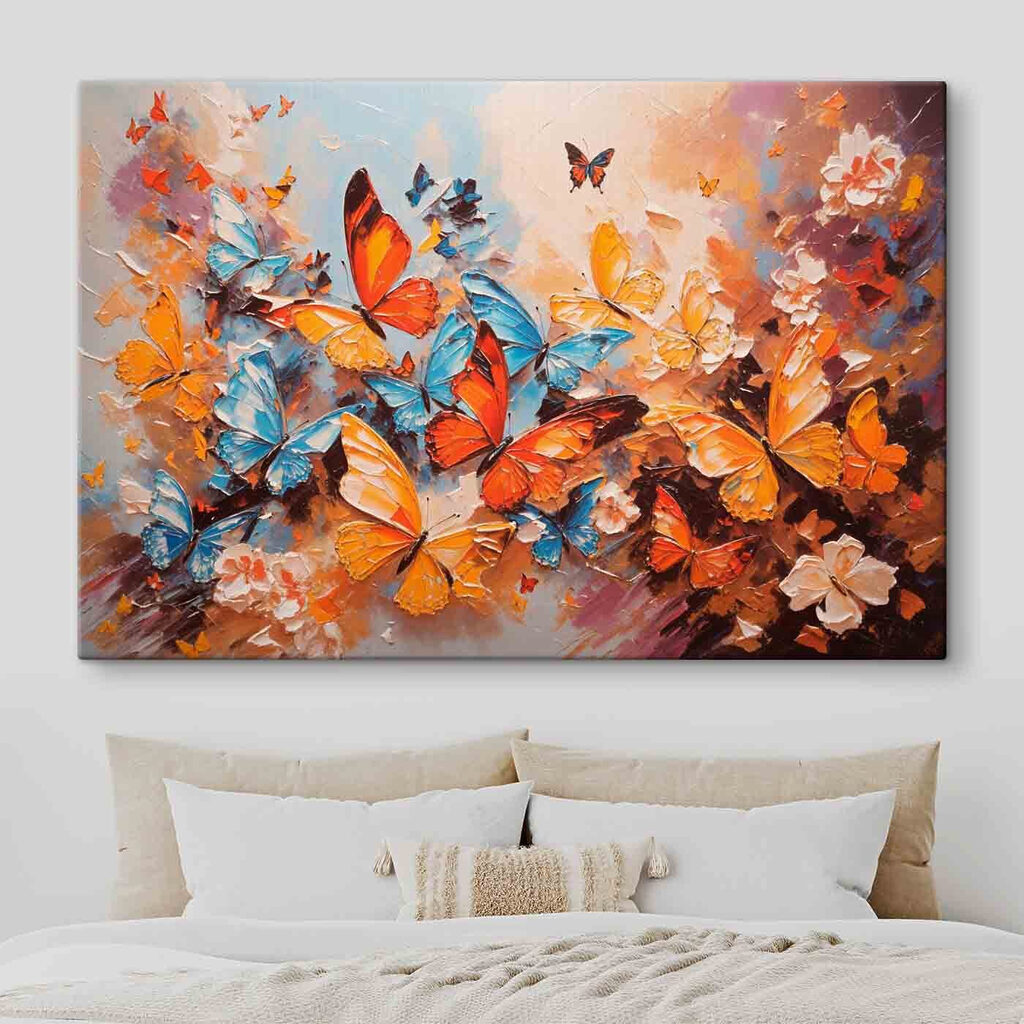 A painting of butterflies A painting of butterflies