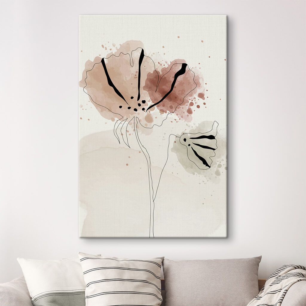 A drawing of flowers on a white background A drawing of flowers on a white background