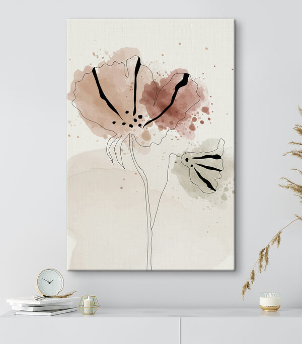 A drawing of flowers on a white background A drawing of flowers on a white background