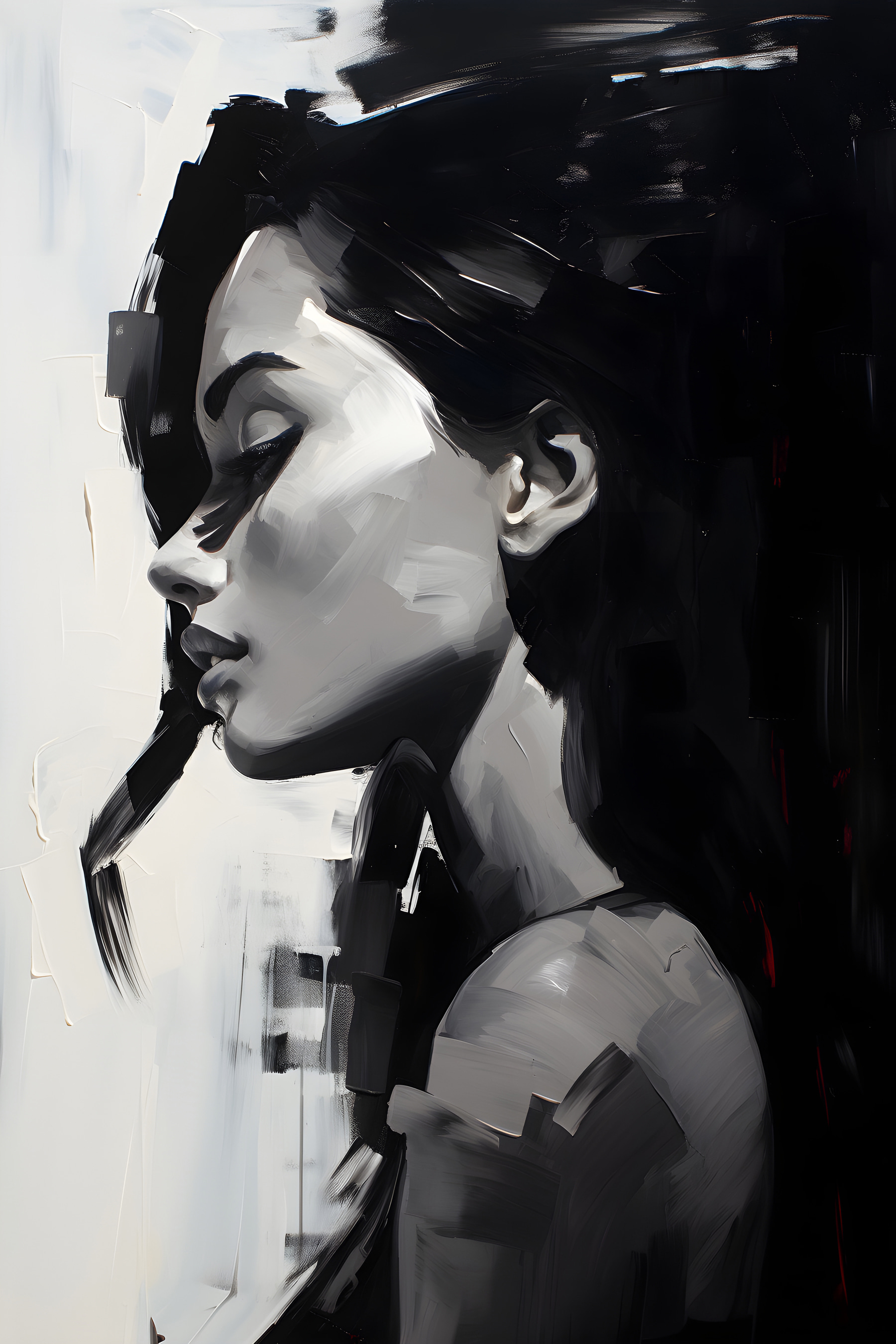 A painting of a woman
