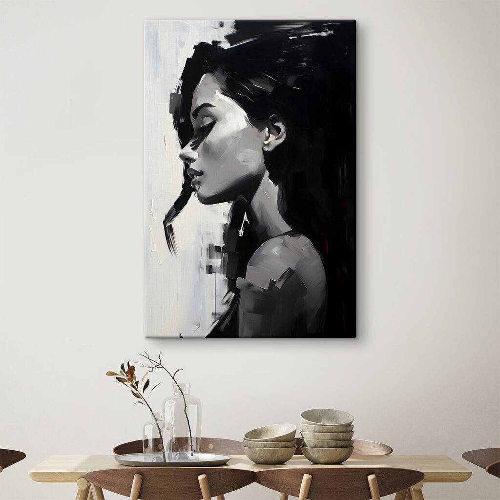 A painting of a woman