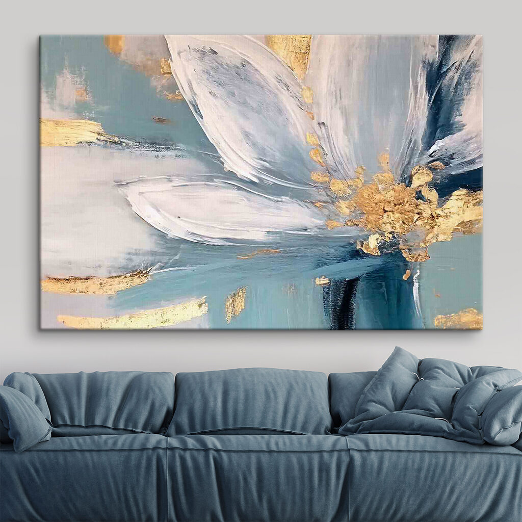 A painting of a flower