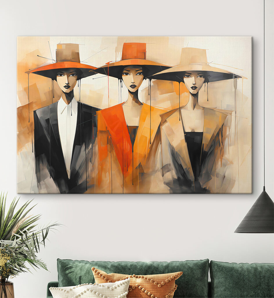 A group of women wearing hats A group of women wearing hats