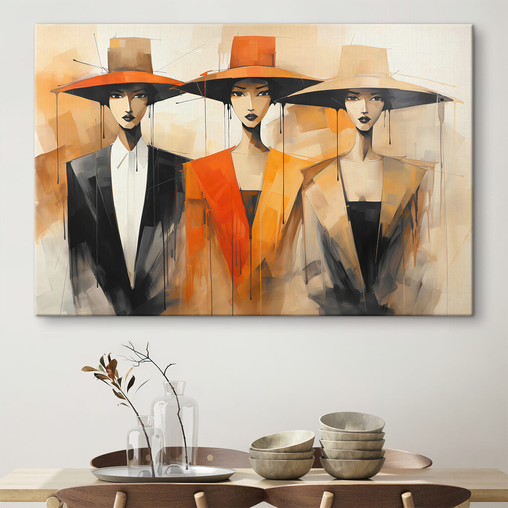 A group of women wearing hats A group of women wearing hats