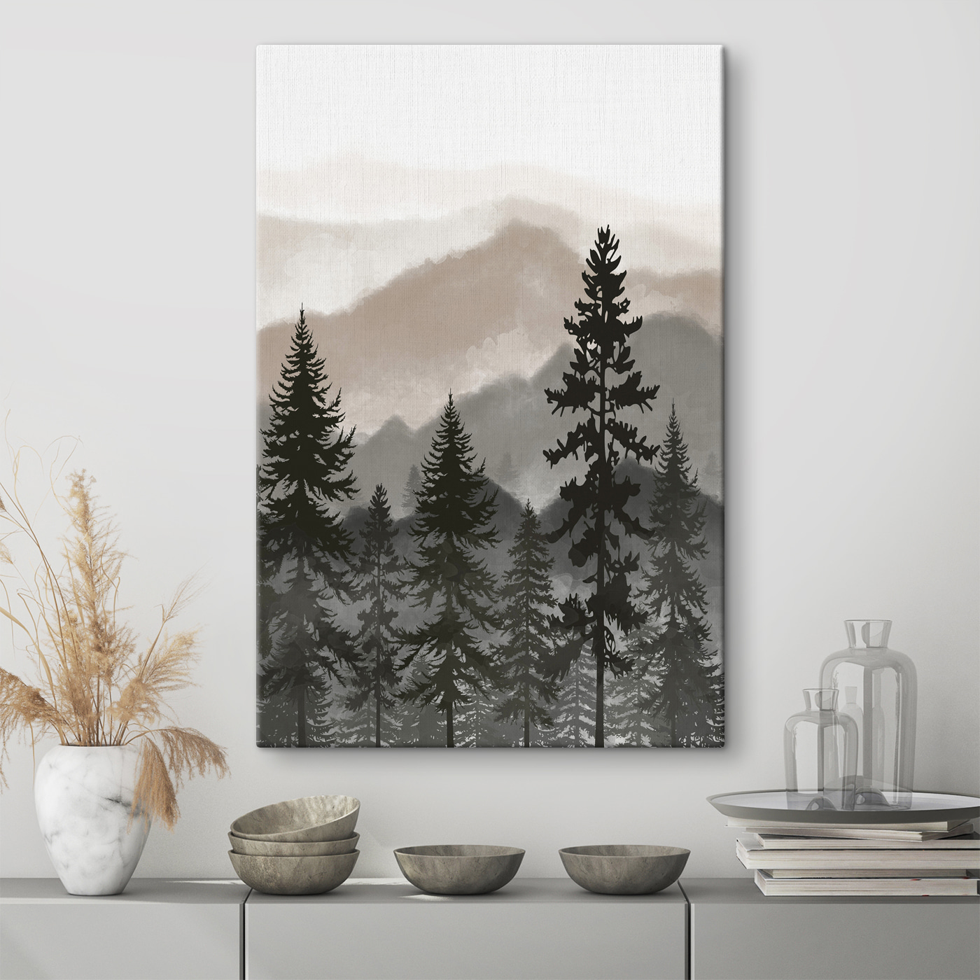 A group of trees in a forest