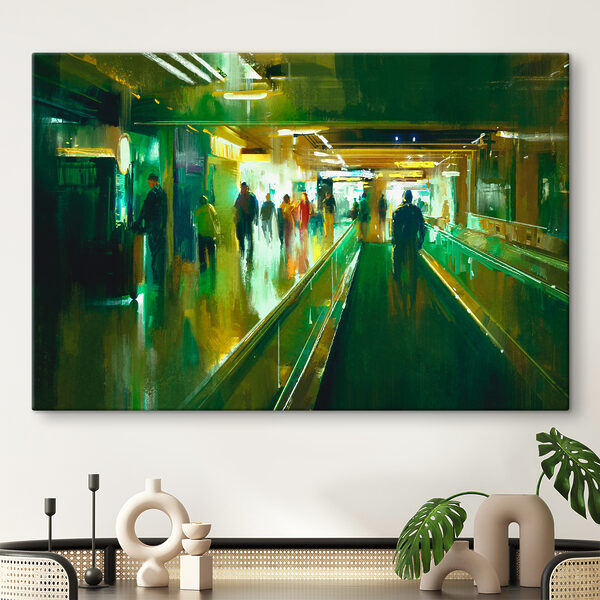 Vászonképek Egy csoport ember sétál egy mozgólépcsőn (Cikkszám: s37103) Vászonképek Vászonképek Egy csoport ember sétál egy mozgólépcsőn (Cikkszám: s37103)