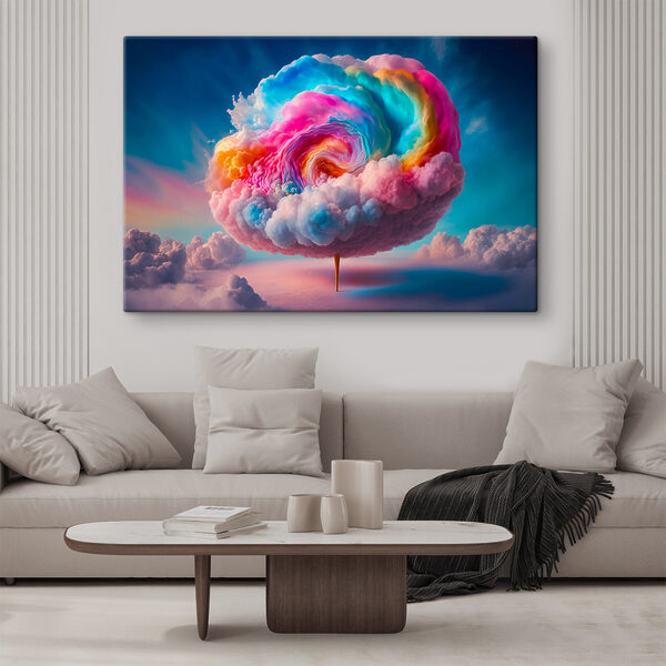 A colorful cloud in the sky