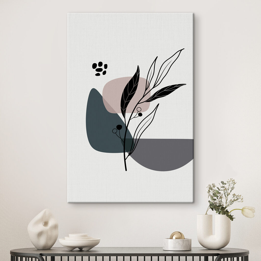 A plant with leaves and dots A plant with leaves and dots