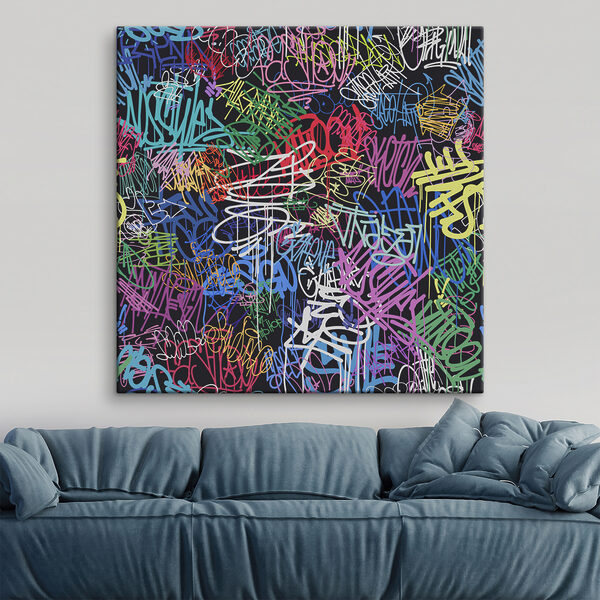 Színes graffiti fekete háttéren Színes graffiti fekete háttéren