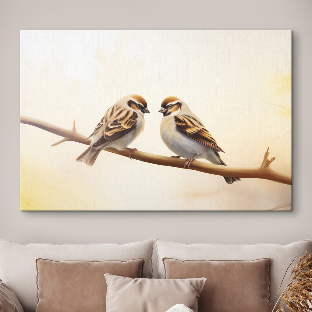 Two birds on a branch