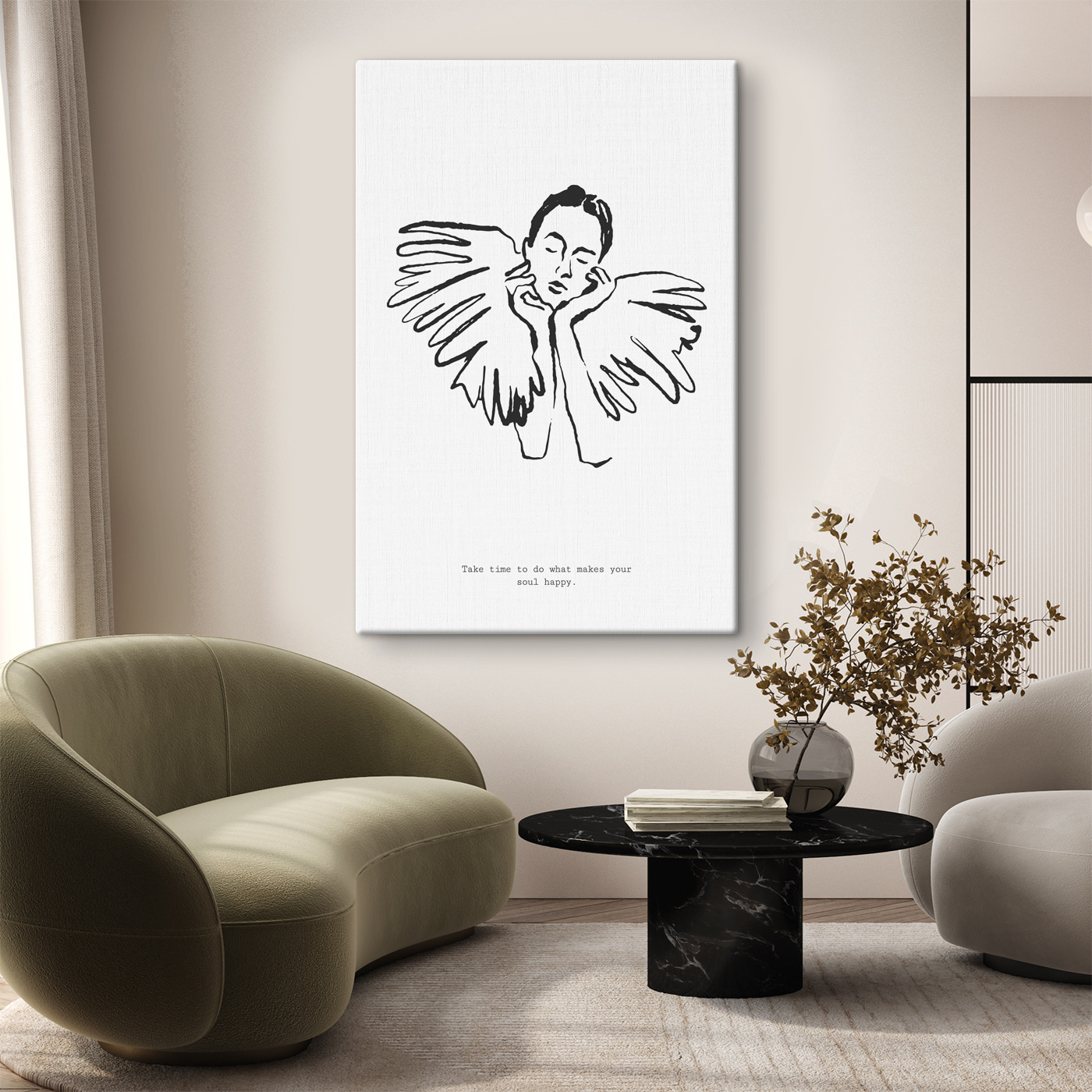 A drawing of a woman with wings A drawing of a woman with wings