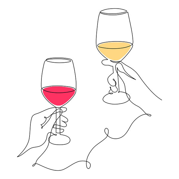 A hand holding wine glasses A hand holding wine glasses