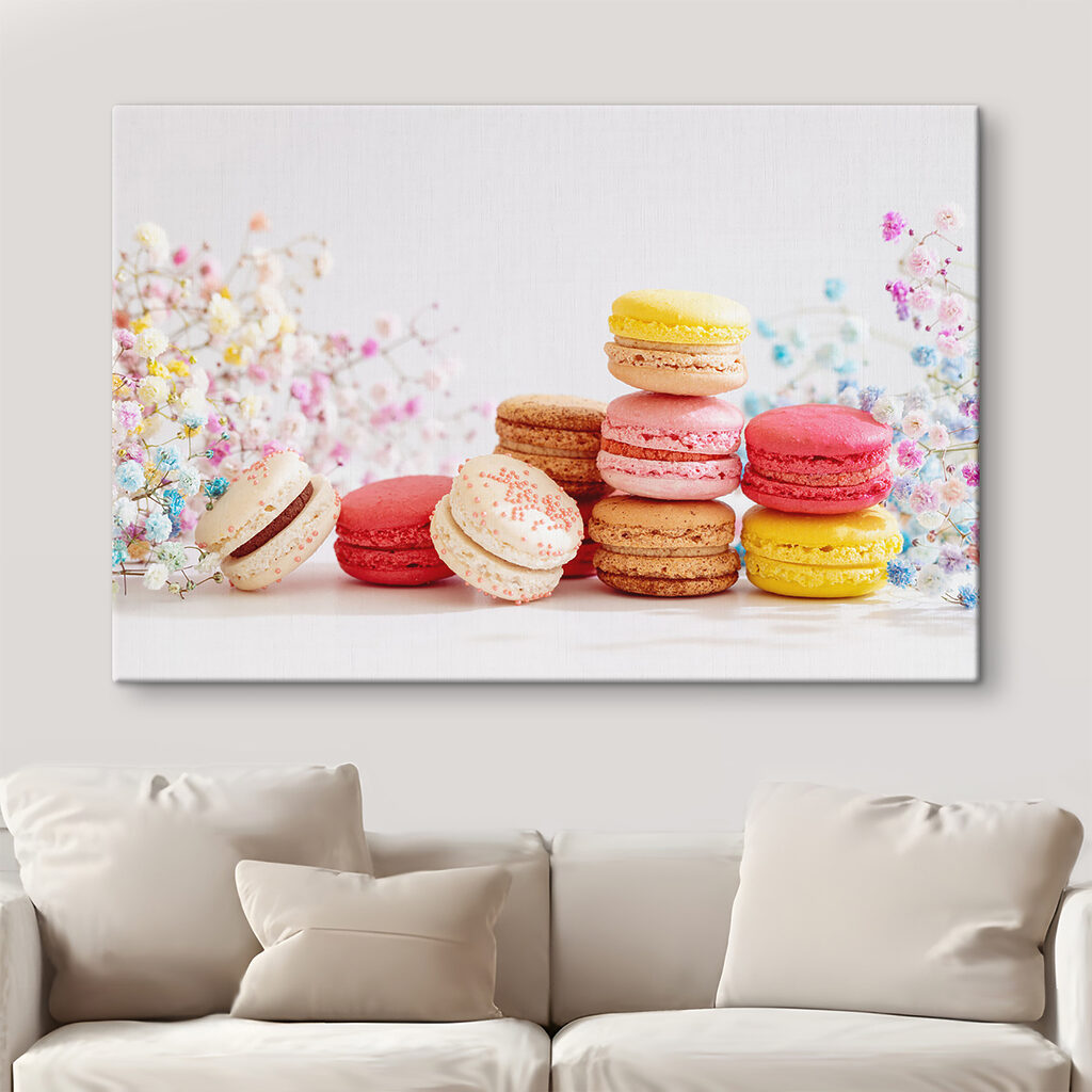 A stack of colorful cookies