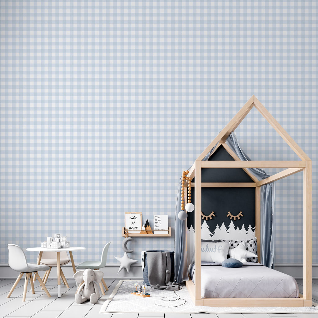 A blue and white checkered pattern