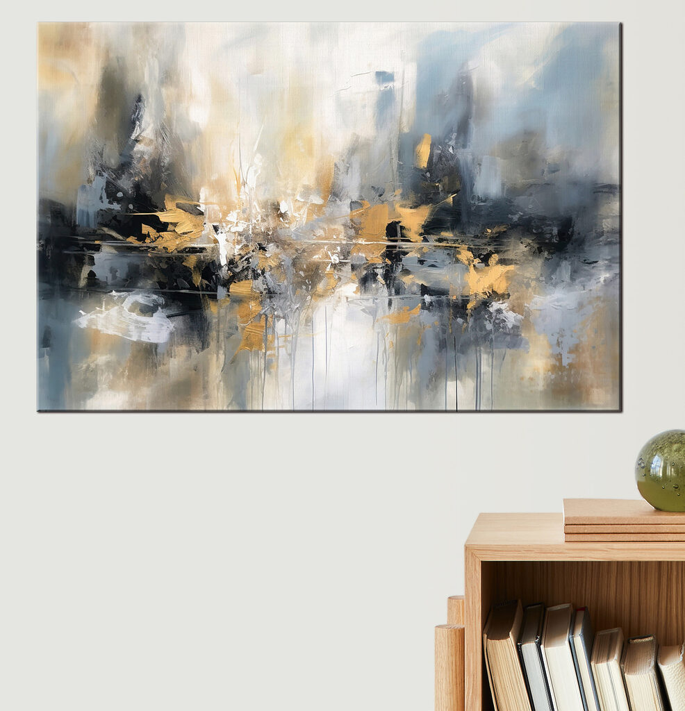 A painting of a city