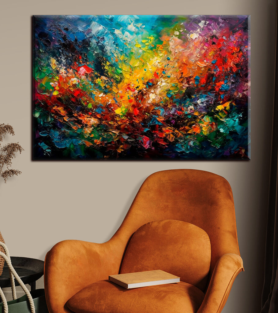 A colorful painting of many colors